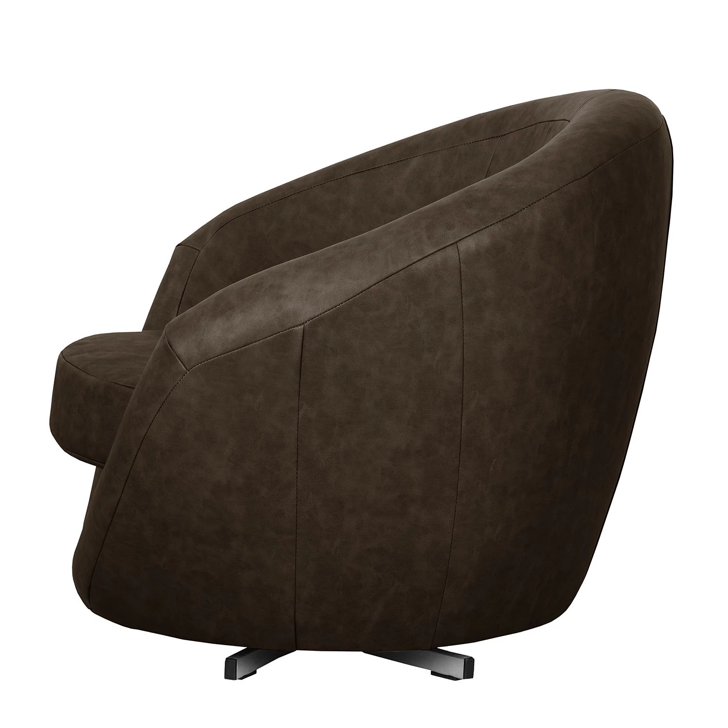 Fredriks Fauteuil pivotant Marvin - Marron foncé 6 Fredriks Fauteuil pivotant Marvin - Marron foncé – Image 4