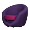 Fredriks Fauteuil pivotant Marvin - Tissu - Aubergine / Rose -Pas Cher Fauteuils Magasin drehsessel marvin webstoff aubergine pink 382751
