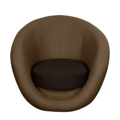 Fredriks Fauteuil pivotant Marvin - Tissu - Taupe / Mocca -Pas Cher Fauteuils Magasin drehsessel marvin webstoff taupe mocca 382779