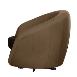 Fredriks Fauteuil pivotant Marvin - Tissu - Taupe / Mocca -Pas Cher Fauteuils Magasin drehsessel marvin webstoff taupe mocca 382780