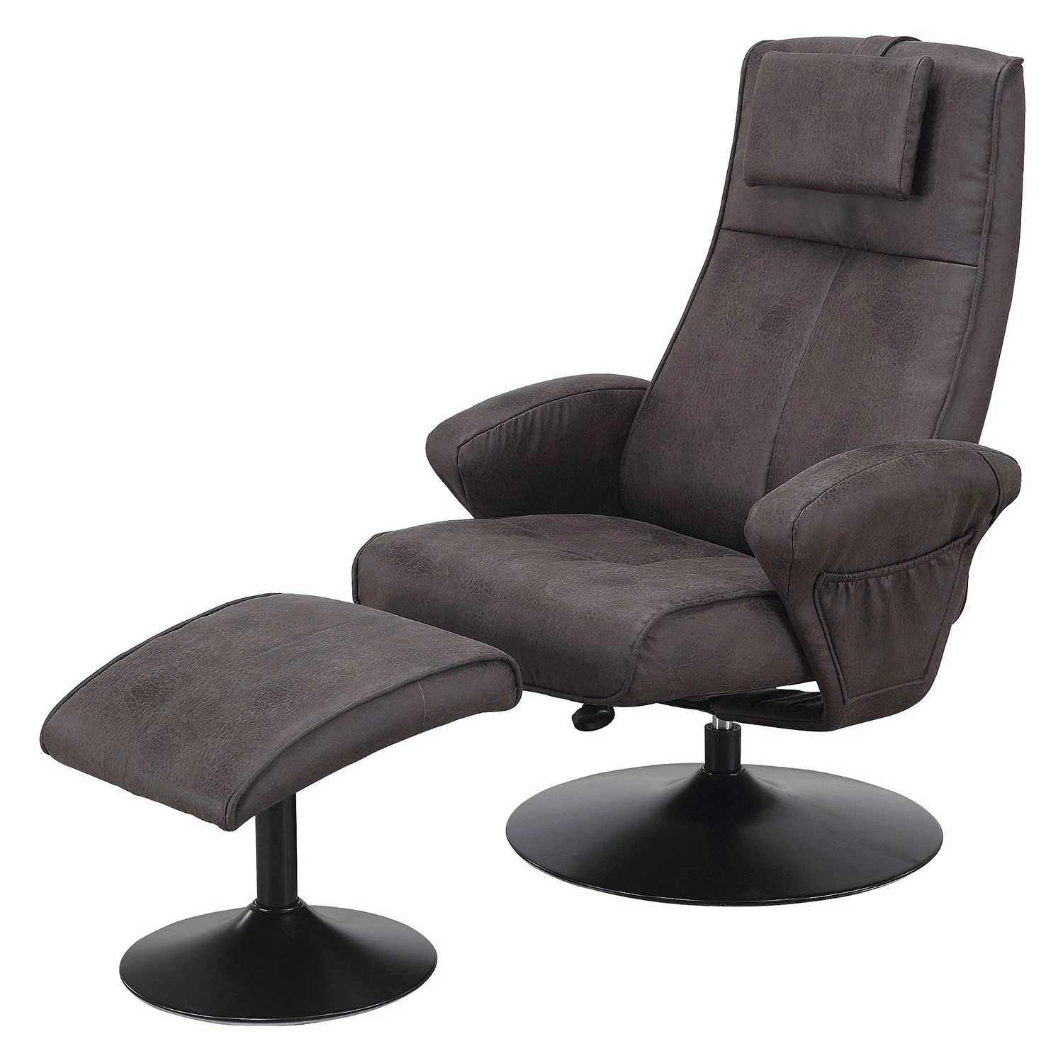 Modoform Fauteuil de relaxation De Witt - Microfibre - Gris marron - Gris marron 3 Modoform Fauteuil de relaxation De Witt - Microfibre - Gris marron - Gris marron
