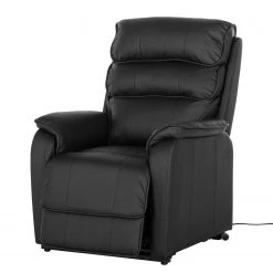 Modoform Fauteuil TV Charly - Imitation cuir - Noir
