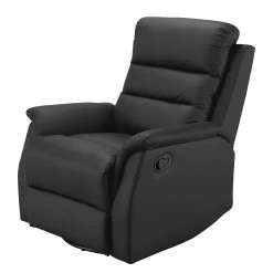 Modoform Fauteuil TV Nieva - Imitation cuir - Noir