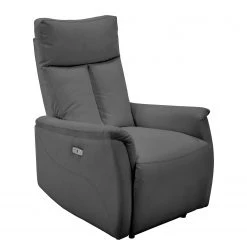Modoform Fauteuil TV Tarata - Imitation cuir - Gris foncé -Pas Cher Fauteuils Magasin fernsehsessel tarata kunstleder dunkelgrau 5122020