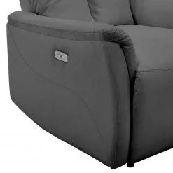 Modoform Fauteuil TV Tarata - Imitation cuir - Gris foncé -Pas Cher Fauteuils Magasin fernsehsessel tarata kunstleder dunkelgrau 5122040