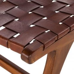 Eva Padberg Collection Chaise Bourbourg I - Cuir véritable / Teck massif - Bois de teck -Pas Cher Fauteuils Magasin indexliving 3603689