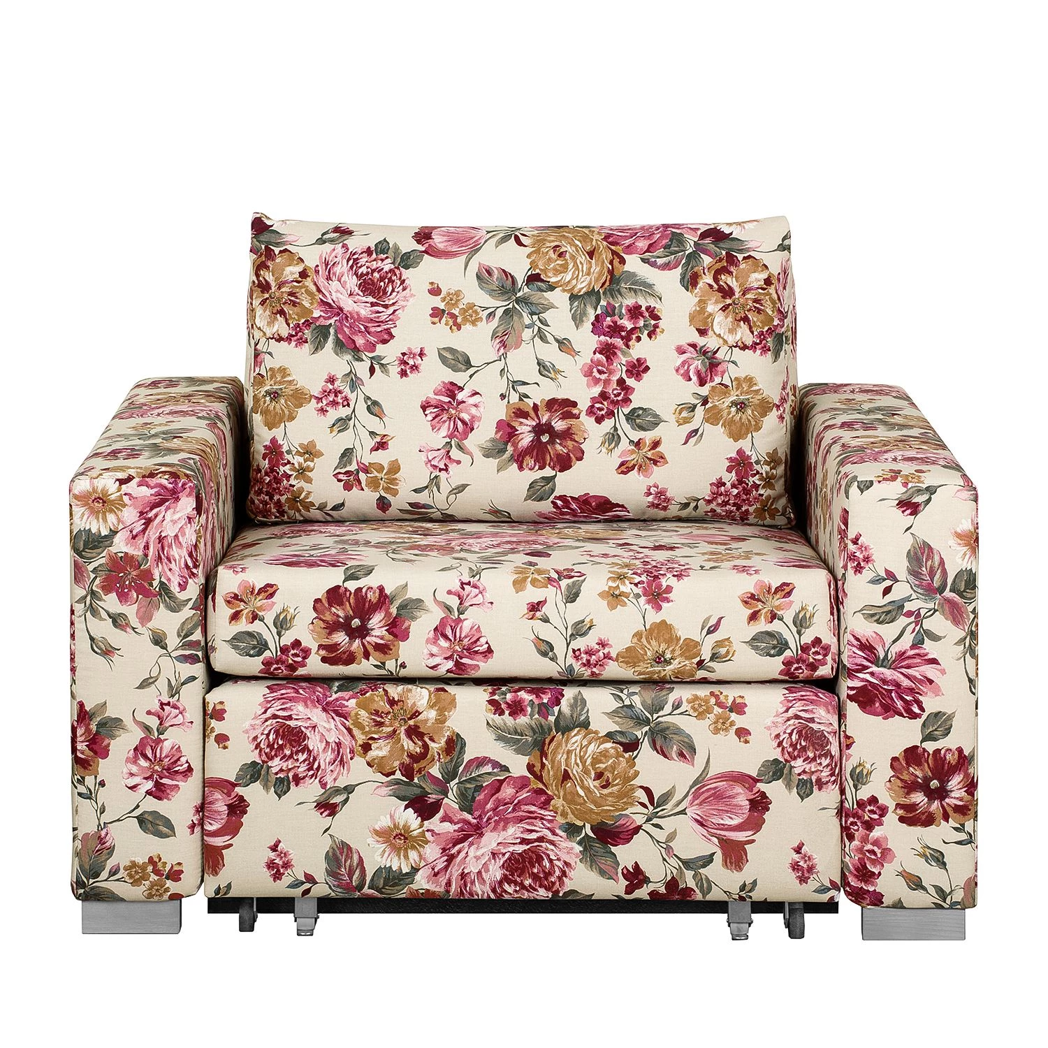 Mooved Fauteuil convertible Latina XII - Matière tissée - Beige / Rouge 5 Mooved Fauteuil convertible Latina XII - Matière tissée - Beige / Rouge – Image 3