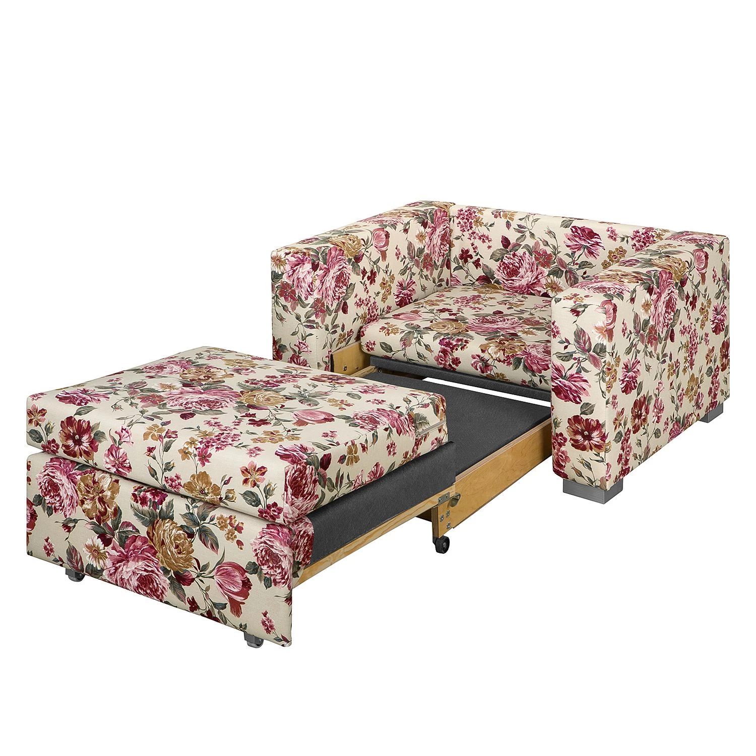 Mooved Fauteuil convertible Latina XII - Matière tissée - Beige / Rouge 8 Mooved Fauteuil convertible Latina XII - Matière tissée - Beige / Rouge – Image 6