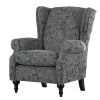Ridgevalley Fauteuil à oreilles Ajana - Gris -Pas Cher Fauteuils Magasin ohrensessel ajana strukturstoff grau 4697920