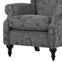Ridgevalley Fauteuil à oreilles Ajana - Gris -Pas Cher Fauteuils Magasin ohrensessel ajana strukturstoff grau 4697932