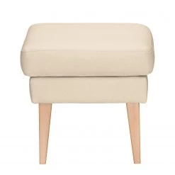 Mørteens Fauteuil à oreilles Bucoli - Ecru - Avec repose-pieds -Pas Cher Fauteuils Magasin ohrensessel bucoli strukturstoff mit hocker ecru 4621684