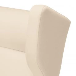 Mørteens Fauteuil à oreilles Bucoli - Ecru - Avec repose-pieds -Pas Cher Fauteuils Magasin ohrensessel bucoli strukturstoff mit hocker ecru 4621688