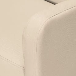 Mørteens Fauteuil à oreilles Bucoli - Ecru - Avec repose-pieds -Pas Cher Fauteuils Magasin ohrensessel bucoli strukturstoff mit hocker ecru 4621696