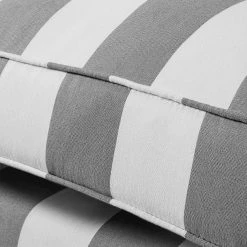 Maison Belfort Fauteuil Colmar - Gris - Sans repose-pieds -Pas Cher Fauteuils Magasin ohrensessel colmar mit hocker webstoff grau gestreift 308059