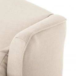 Maison Belfort Fauteuil à oreilles Colmar - Tissu Maka : Beige - Avec repose-pieds -Pas Cher Fauteuils Magasin ohrensessel colmar webstoff mit hocker stoff maka beige 4827312