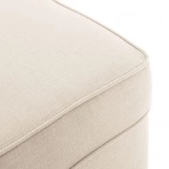 Maison Belfort Fauteuil à oreilles Colmar - Tissu Maka : Beige - Avec repose-pieds -Pas Cher Fauteuils Magasin ohrensessel colmar webstoff mit hocker stoff maka beige 4827320