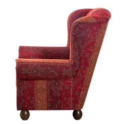 Maison Belfort Fauteuil à oreilles Isabelle - Avec repose-pieds -Pas Cher Fauteuils Magasin ohrensessel isabelle webstoff rot 1013318