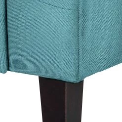 Mørteens Fauteuil à oreilles Josslyn - Tissu pétrole -Pas Cher Fauteuils Magasin ohrensessel josslyn webstoff petrol 453465