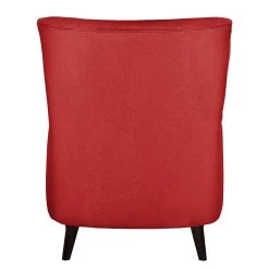 Mørteens Fauteuil à oreilles Josslyn - Tissu rouge - Avec repose-pieds -Pas Cher Fauteuils Magasin ohrensessel josslyn webstoff rot 453394