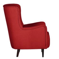 Mørteens Fauteuil à oreilles Josslyn - Tissu rouge - Avec repose-pieds -Pas Cher Fauteuils Magasin ohrensessel josslyn webstoff rot 453397