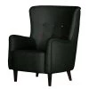 Mørteens Fauteuil à oreilles Josslyn - Tissu noir -Pas Cher Fauteuils Magasin ohrensessel josslyn webstoff schwarz 453361