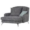 Velvet Studio Fauteuil à oreilles Leeman - Tissu structuré - Gris -Pas Cher Fauteuils Magasin ohrensessel leeman strukturstoff grau 4697760