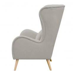Mørteens Fauteuil Madame Lebon II -Tissu - Gris fumé -Pas Cher Fauteuils Magasin ohrensessel madame lebon iii webstoff rauchgrau 4263712