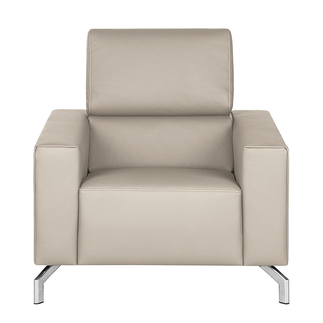 Loftscape Fauteuil Varberg - Cuir véritable taupe 5 Loftscape Fauteuil Varberg - Cuir véritable taupe – Image 3