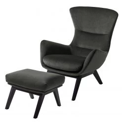 Studio Copenhagen Fauteuil Hepburn I - Velours Shyla: Vert de gris - Noir 17 Studio Copenhagen Fauteuil Hepburn I - Velours Shyla: Vert de gris - Noir -Pas Cher Fauteuils Magasin polsterhocker hepburn samt schwarz stoff shyla rauchgruen 5019208
