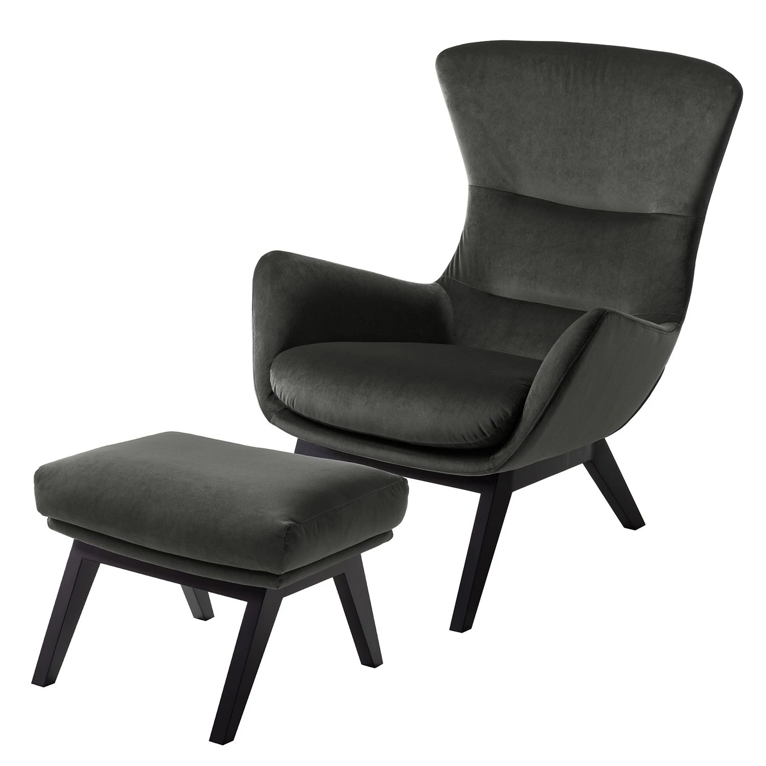 Studio Copenhagen Fauteuil Hepburn I - Velours Shyla: Vert de gris - Noir 5 Studio Copenhagen Fauteuil Hepburn I - Velours Shyla: Vert de gris - Noir – Image 3