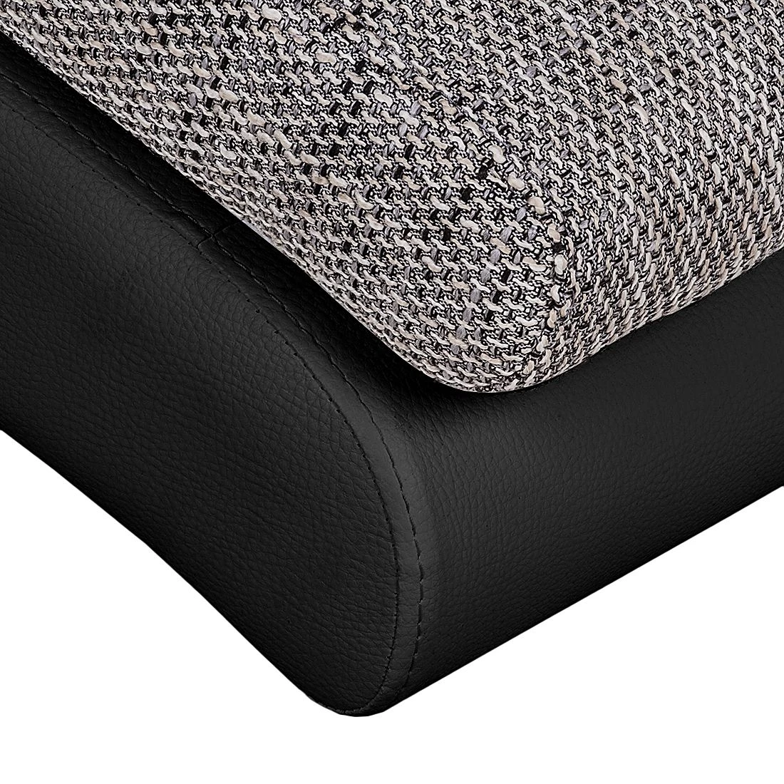 Re:concept Chaise longue de relaxation Carson - Cuir synthétique noir / Tissu structuré gris clair 12 Re:concept Chaise longue de relaxation Carson - Cuir synthétique noir / Tissu structuré gris clair – Image 10