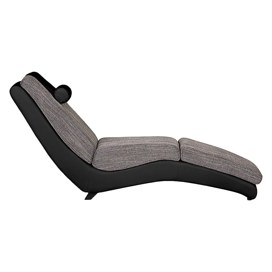 Re:concept Chaise longue de relaxation Carson - Cuir synthétique noir / Tissu structuré gris clair 7 Re:concept Chaise longue de relaxation Carson - Cuir synthétique noir / Tissu structuré gris clair – Image 5