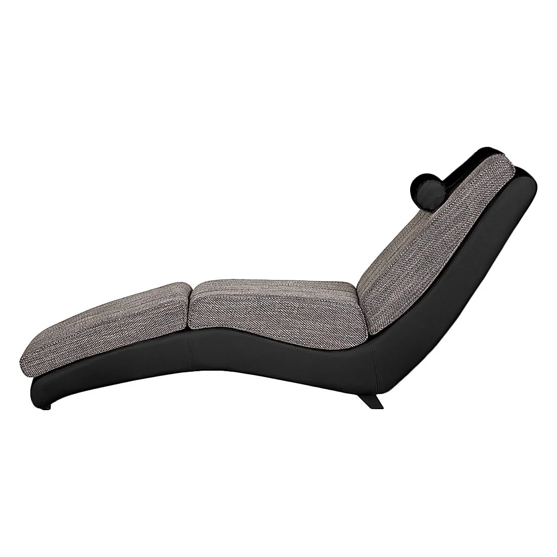 Re:concept Chaise longue de relaxation Carson - Cuir synthétique noir / Tissu structuré gris clair 6 Re:concept Chaise longue de relaxation Carson - Cuir synthétique noir / Tissu structuré gris clair – Image 4