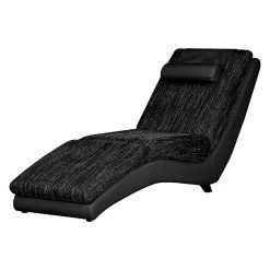 Roomscape Chaise longue de relaxation Carson - Cuir synthétique / Tissu structuré noir