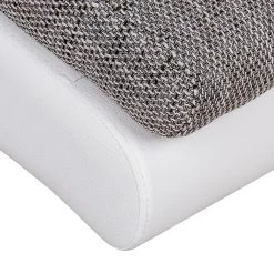 Roomscape Chaise longue de relaxation Carson - Cuir synthétique blanc / Tissu structuré gris clair -Pas Cher Fauteuils Magasin relaxliege carson kunstleder weiss strukturstoff hellgrau 388175