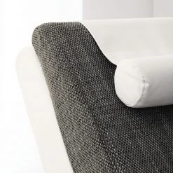 Roomscape Chaise longue de relaxation Carson - Cuir synthétique blanc / Tissu structuré gris clair -Pas Cher Fauteuils Magasin relaxliege carson kunstleder weiss strukturstoff hellgrau 4905168