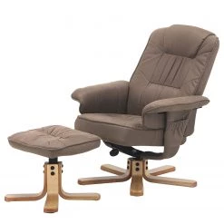 Modoform Fauteuil de relaxation Canillo I - Aspect cuir vieilli - Gris Congo (avec repose-pieds) -Pas Cher Fauteuils Magasin relaxsessel canillo i antiklederlook braun 5131184