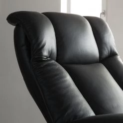 Modoform Fauteuil de relaxation Casey - Cuir véritable / Imitation cuir - Noir -Pas Cher Fauteuils Magasin relaxsessel casey echtleder kunstleder schwarz 3320609