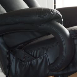 Modoform Fauteuil de relaxation Casey - Cuir véritable / Imitation cuir - Noir -Pas Cher Fauteuils Magasin relaxsessel casey echtleder kunstleder schwarz 3320613