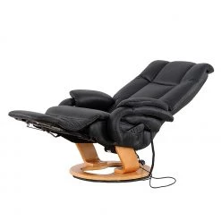 Modoform Fauteuil de relaxation Casey - Cuir véritable / Imitation cuir - Noir -Pas Cher Fauteuils Magasin relaxsessel casey echtleder kunstleder schwarz 939178