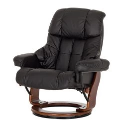 Modoform Fauteuil relax et repose-pieds Grunewald - Cuir véritable / Imitation cuir - Noir - Marron -Pas Cher Fauteuils Magasin relaxsessel grunewald mit hocker echtleder schwarz 374915