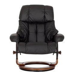Modoform Fauteuil relax et repose-pieds Grunewald - Cuir véritable / Imitation cuir - Noir - Marron -Pas Cher Fauteuils Magasin relaxsessel grunewald mit hocker echtleder schwarz 374916