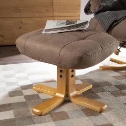 Duo Collection Fauteuil de relaxation Bordeaux - Avec repose-pieds - Microfibre - Marron -Pas Cher Fauteuils Magasin relaxsessel lacanau mit hocker microfaser braun 3320969