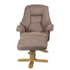 Duo Collection Fauteuil de relaxation Bordeaux - Avec repose-pieds - Microfibre - Marron -Pas Cher Fauteuils Magasin relaxsessel lacanau mit hocker microfaser braun 446444