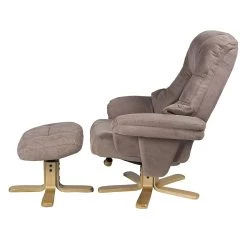 Duo Collection Fauteuil de relaxation Bordeaux - Avec repose-pieds - Microfibre - Marron -Pas Cher Fauteuils Magasin relaxsessel lacanau mit hocker microfaser braun 446446