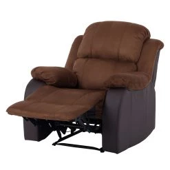Modoform Fauteuil de relaxation Norden - Microfibre / Imitation cuir - Marron -Pas Cher Fauteuils Magasin relaxsessel norden microfaser kunstleder braun 1755242