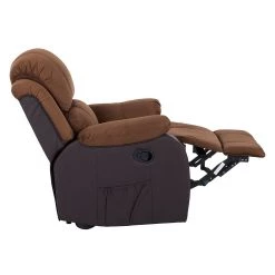 Modoform Fauteuil de relaxation Norden - Microfibre / Imitation cuir - Marron -Pas Cher Fauteuils Magasin relaxsessel norden microfaser kunstleder braun 1755250
