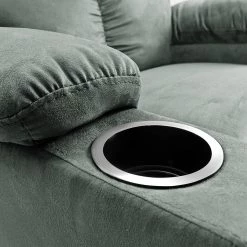 Modoform Fauteuil de relaxation Norvell - Microfibre - gris - Gris -Pas Cher Fauteuils Magasin relaxsessel norvell microfaser dunkelgruen 4874232