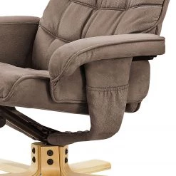 Modoform Fauteuil de relaxation Sund - Avec repose-pieds - Microfibre - Beige chaud -Pas Cher Fauteuils Magasin relaxsessel sund mit hocker microfaser cubanit 5144688