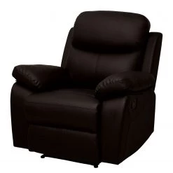 Modoform Fauteuil de relaxation Tetchill - Imitation cuir - Marron foncé